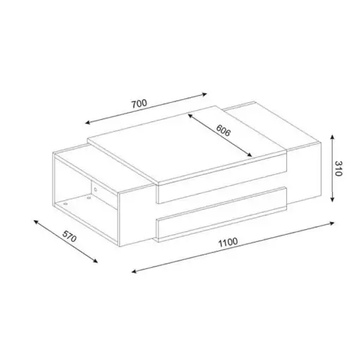 میز جلو مبل شانل تماما mdf پاک چوب کیفیت عالی 