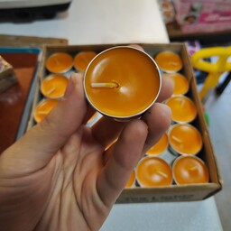 شمع وارمر نارنجی  - شمع سکه ای نارنجی  - شمع گرد نارنجی  هر یک عدد 