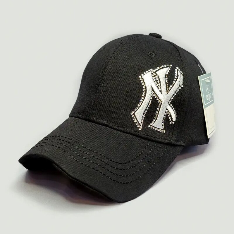 کلاه کپ نقاب دالبری مشکی مدل NY نگین دار کد 4525
