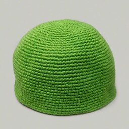 کلاه لئونی مدل شیخی بافت سبز کد 8389