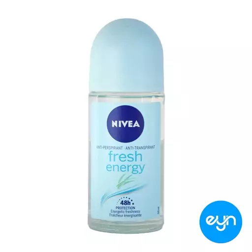 مام نیوا رول ضد تعریق مدل فرش انرژی Nivea Roll on Fresh energy حجم 50 میل دو لیبل آلمانی