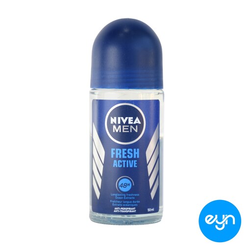 مام نیوا رول ضد تعریق مدل فرش اکتیو Nivea Roll on fresh active حجم 50 میل دو لیبل آلمانی