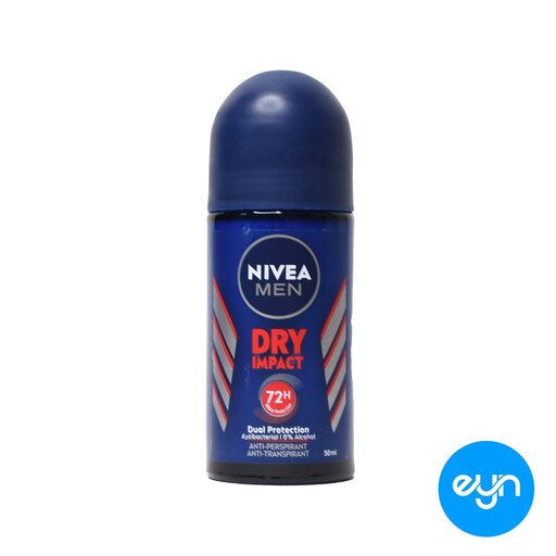 مام نیوا رول ضد تعریق مدل درآی ایمپکت Nivea Roll on Dry impact حجم 50 میل دو لیبل آلمانی