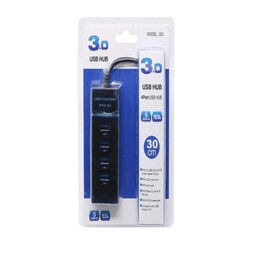 هاب 4 پورت Super SPEED USB 3.0 مدل 303 مشکی رنگ 