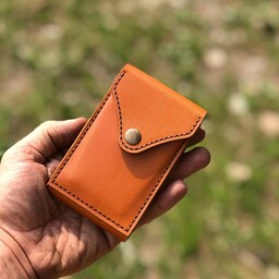 کیف کارتی با چرم طبیعی  کاملان دست دوز قابل سفارش در رنگ دلخواه کد8084