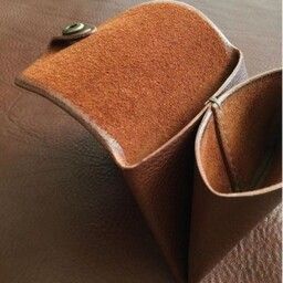 کیف کارتی چرم طبیعی دست دوز قابل سفارش در رنگ دلخواه