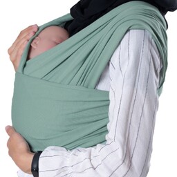 آغوشی پارچه ای نوزاد فامَر بِیبی رنگ سبز سدری (شال آغوشی)