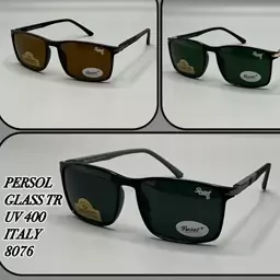 عینک آفتابی پرسول persol دسته فنر کد 8076 شیشه دایموند هارد  شیشه ضد خش