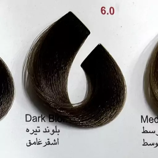 رنگ بلوند تیره6.0 ،رنگ مو کم آمونیاک پیلون و یک عدد اکسیدان