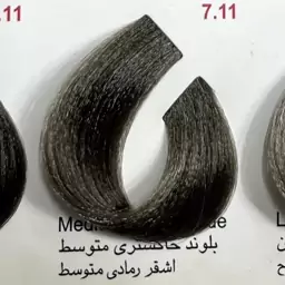 رنگ بلوند خاکستری متوسط 7.11 ،رنگ مو کم آمونیاک پیلون ویک عدد اکسیدان