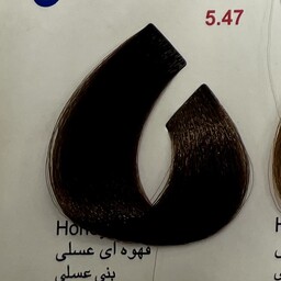 رنگ قهوه ای عسلی 5.47 ،رنگ مو کم آمونیاک پیلون ویک عدد اکسیدان