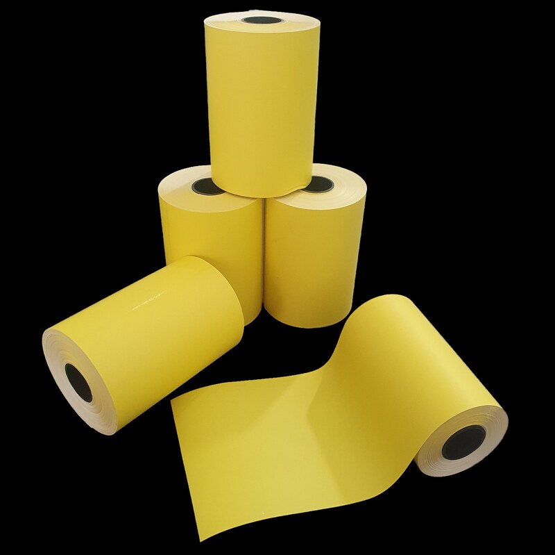  کاغذ رول حرارتی فیش پرینتر 40 یاردی رنگ زرد