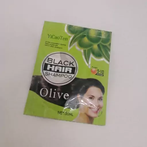 شامپو رنگ مشکی زیتون Yicaoten olive