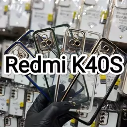 بک کاور  دور طلای پشت شفاف. دور رنگی  مناسب برای گوشی موبایل گوشی ردمی K40S شیائومی Xiaomi Redmi K40S K40s K40S k40s