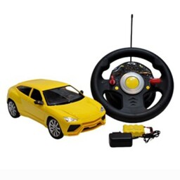 ماشین کنترلی فرمانی زرد remote control car