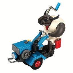 اسباب بازی ماشین چمن زن آبی و گاو باغبان MR.Cow Funny Tractor toy