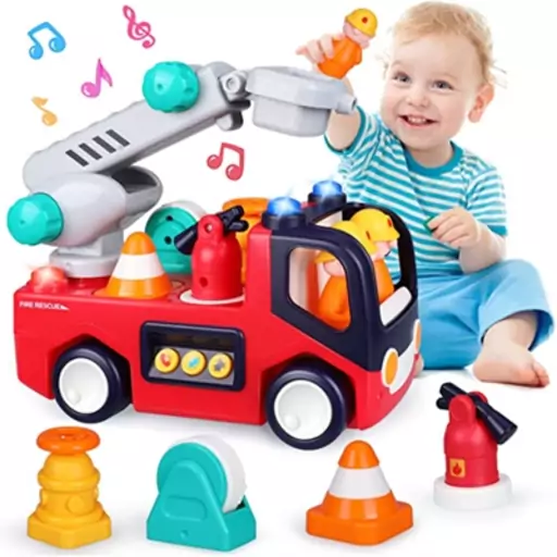 ماشین آتش نشانی موزیکال هولی تویزHola Toys مدل E8998