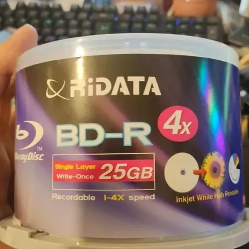 بلوری خام ری دیتا مدل A1 ظرفیت 25GB بسته 1 عددی   25 RIDATA BDR BLUERAY  