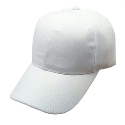 کلاه کپ سفید ساده کتان