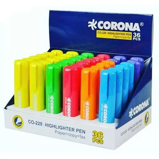 ماژیک علامت گذار ( هایلایتر) کرونا corona - ماژیک فسفری