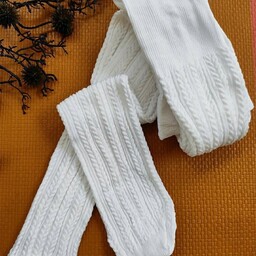 جوراب شلواری گندمی سفید ارسال رایگان 
