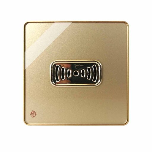 کلید پریز  آسیا الکتریک  زنگ  مدل یاقوت بژ طلایی