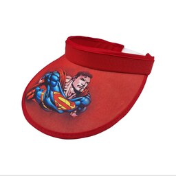 کلاه آفتابگیر پسرانه مدل سوپرمن رنگ قرمز