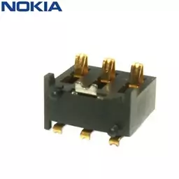 کانکتور باتری نوکیا  nokia 1202 - 1203 - 1280 - N70 سوکت شارژ 3 پین باطری RH-111 RH-112 RH-113 RM-647 موبایل قدیمی ساده