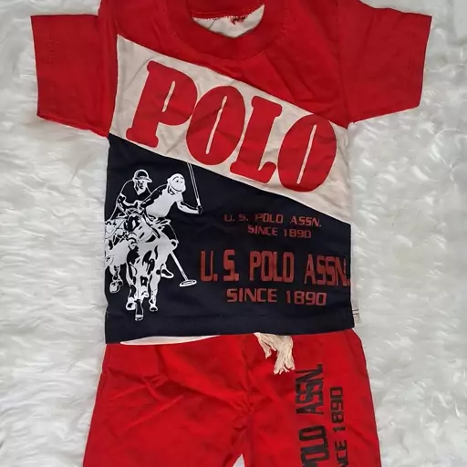 تیشرت و شلوارک نوزادی  پسرانه پولو polo