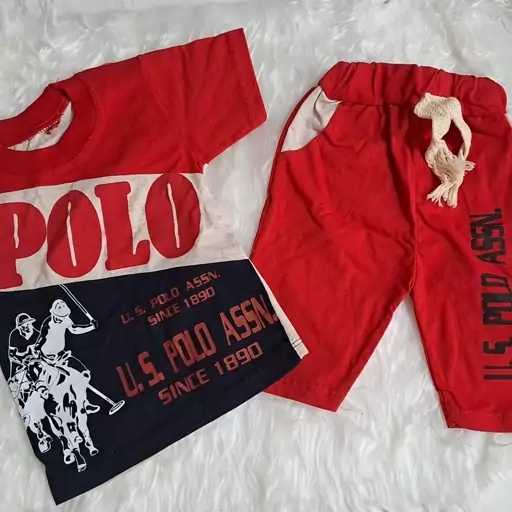 تیشرت و شلوارک نوزادی  پسرانه پولو polo