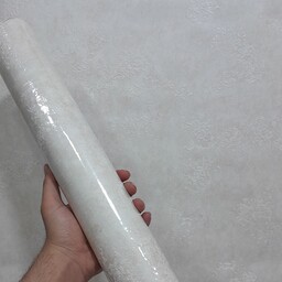 کاغذ دیواری سفید پتینه طرح محو خارجی قابل شستشو