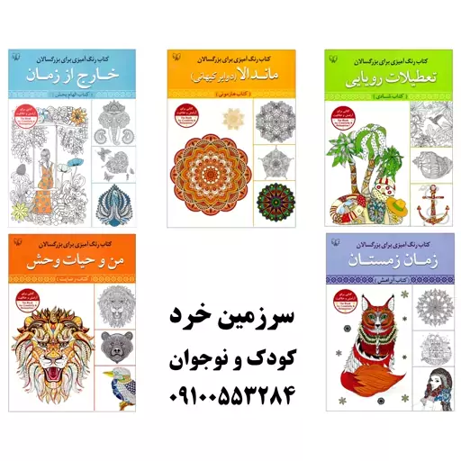 کتاب رنگ آمیزی تعطیلات رویایی (کتاب شادی) - رنگ آمیزی بزرگسال و نوجوان - آثار برات - 40 صفحه رحلی