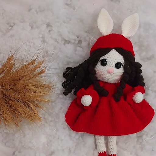عروسک بافتنی دختر خرگوشی 