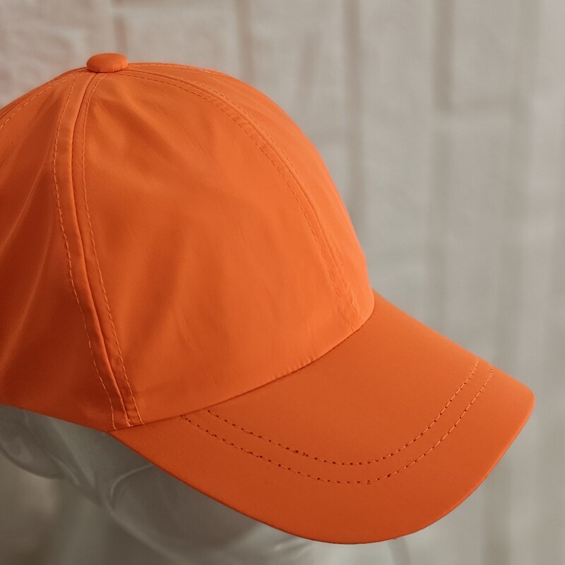 کلاه آفتابی نارنجی کتان پسرانه مردانه زنانه دخترانه  ضد تعریق وارداتی  نقاب دار ژورنالی آفتابگیر  بهاره تابستانه اسپرت