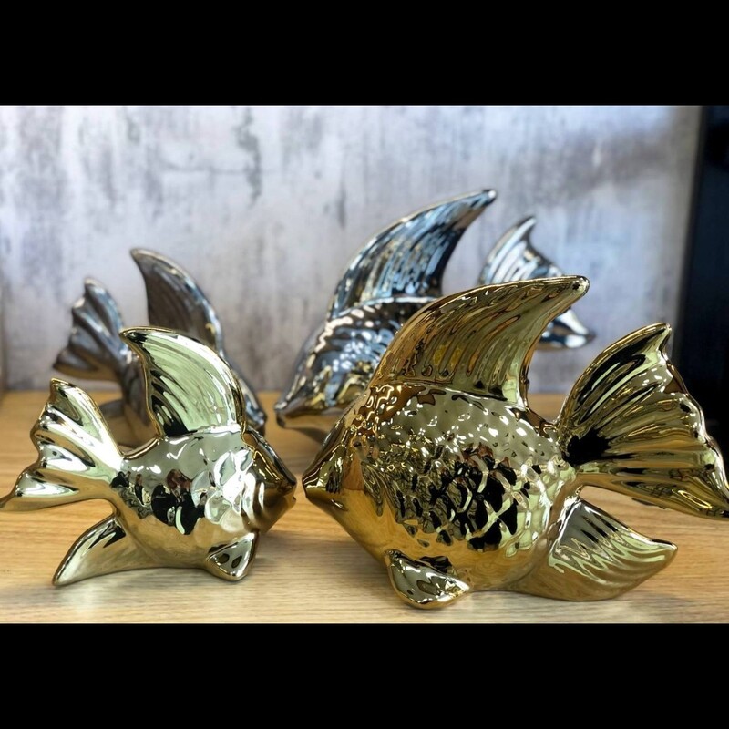 دکوری (اکسسوری)مجسمه جفتی ماهی،ماهی نمو ،موجود در دو رنگ