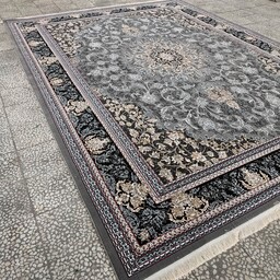فرش کاشان ارزان قیمت 9 متری نقشه آیلین رنگ طوسی ، فرش طرح جدید 400 شانه