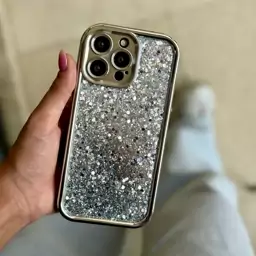 قاب گوشی موبایل آیفون مدل silver glitter