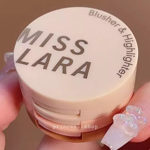 رژگونه وهایلایتر سه طبقه  برند(miss lara)