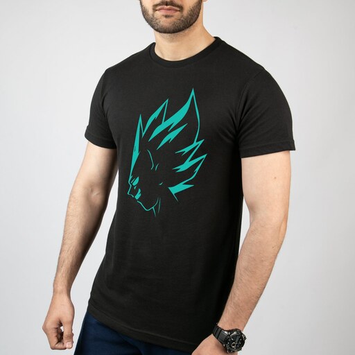 تی شرت مردانه طرح Vegeta از انیمه Dragon Ball کد A019