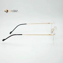 عینک طبی مردانه-زنانه طلایی برند آرین Arian بدون دور کد 1731 rimless