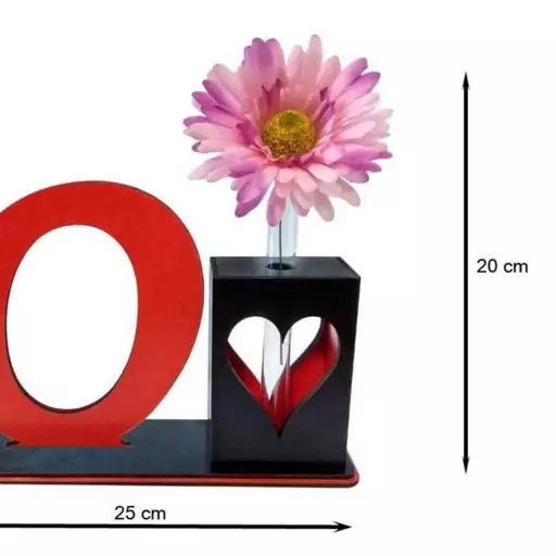 تندیس و گلدان چوبی مهدی یار مدل حرف O
