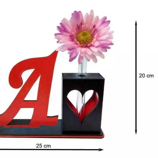 تندیس و گلدان چوبی مهدی یار مدل حرف A
