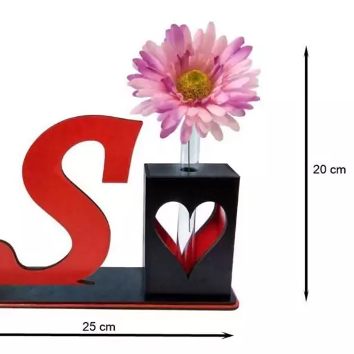 تندیس و گلدان چوبی مهدی یار مدل حرف S