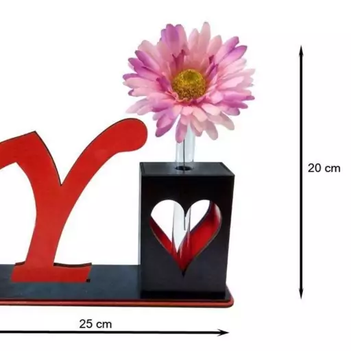 تندیس و گلدان چوبی مهدی یار مدل حرف Y