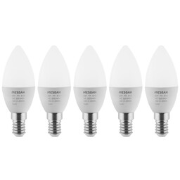 لامپ ال ای دی 7 وات مصباح مدل شمعی کد C37-7W پایه E14 بسته 5 عددی