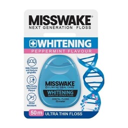 دهانشویه  Misswake میسویک مدل Anti Plaque حجم 400 میل به همراه نخ دندان مدل Whitening