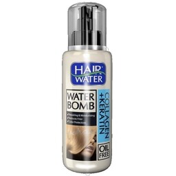 کرم آبرسان مو هیر واتر 100 میل مدل  کلاژن و کراتین کامان برای ترمیم موی خشک و شکننده  مناسب صاف کردن مو و سشوار کشیدن