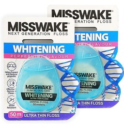نخ دندان  Misswake میسویک مدل   whitening بسته 2 عددی