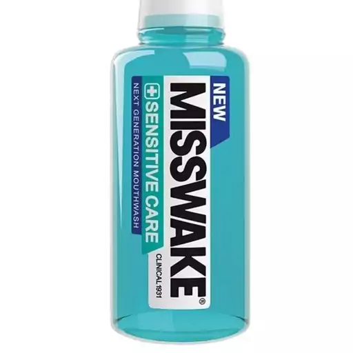 دهانشویه  Misswake میسویک مدل Sensitive Care حجم 200 میل   از بیماری دندانی جلوگیری کرده و  موجب از بین رفتن پلاک دندا 1