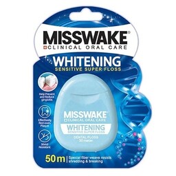 نخ دندان سفیدکننده  Misswake میسویک مدل   Whiting طول 50 متر